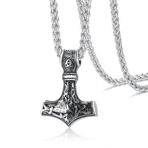 Megabilligt Viking halskæde tors hammer mjolnir kæde sølv