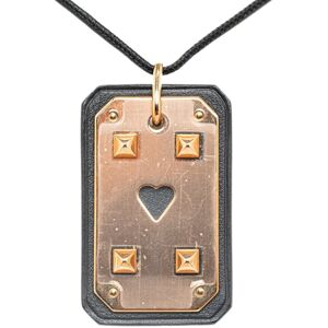 Pre-owned Hermes As de Coeur Pendant Necklace Gold