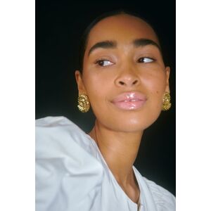 Gina Tricot - Crinkled gold spiral earrings - Ørering- Gold - ONESIZE - Female  Female Gold