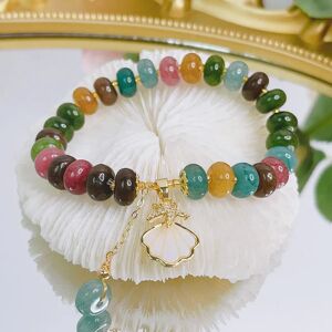 Beaded Natursten Charm Armbånd，Shell Ocean Beach Series til