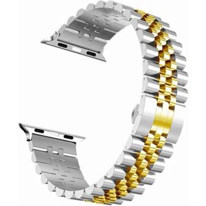 Royal Armbånd i rustfrit stål Apple Watch Armbånd - Elegant & Stilfuldt - Til 38 mm / 40 mm / 41 mm - Vælg farve! Silver/ Guld