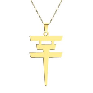 Cxwind Tokio Hotel Halskæde i rustfrit stål Tokio Hotel Pendant Logo Bill Kaulitz Logo Symbol Halskæde Gold