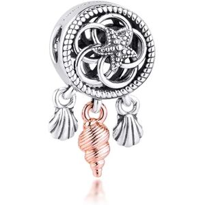 Sommer gennembrudt Muslingeskal Dreamcatcher Bead 925 Sølv gør-det-selv passer til originale Pandora-armbånd charme-modesmykker