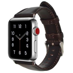 ExpressVaruhuset Apple Watch SE 44mm stilfuld læderrem - mørkebrun Dark brown