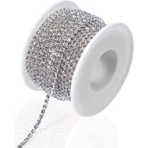 YANGFEIYU Krystal Rhinestone-kæde Klar dekorativ klokæde til gør-det-selv, syning, håndværk, smykkefremstilling