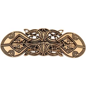 No brand Metal keltisk hårspænde retro Odins ravne hårnål håndlavet forår pinch hår smykker bryllup brud hår tilbehør kvinder（Guld)