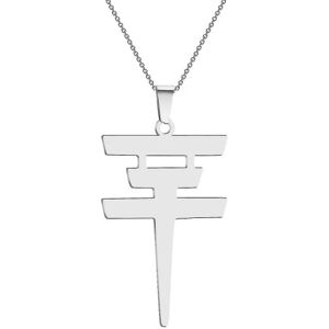 Cxwind Tokio Hotel Halskæde Rustfrit Stål Tokio Hotel Pendant Logo Bill Kaulitz Logo Symbol Halskæde Kb Silver