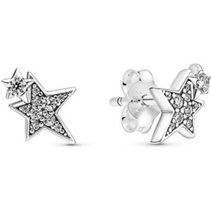 Pandora Sparkling Asymmetrisk Star Stud Øreringe - Perfet #1