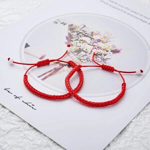 Red String of Fate Good Luck Beskyttelse Par Armbånd til