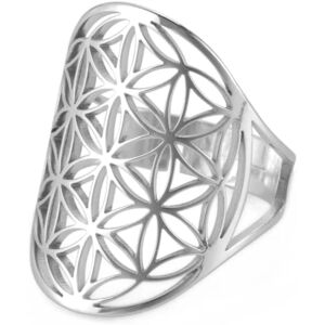 Flower of Life Ring Justerbar Filigran Flower Ring Band til Kvinder