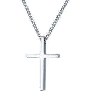 925 sterling sølv kors vedhæng halskæde til mænd kvinder kristne smykker kors halskæde 15,7 tommer