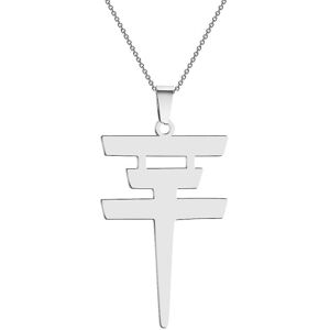 Cxwind Tokio Hotel Halskæde i rustfrit stål Tokio Hotel Pendant Logo Bill Kaulitz Logo Symbol Halskæde Silver