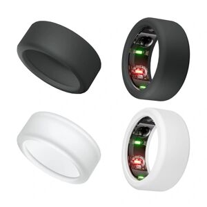 brand Beskytter til Oura Ring, 4 STK Silikone Ring Cover Kompatibel med Oura Ring, Elastik Taske til Oura Ring Gen 3 Working Out black S