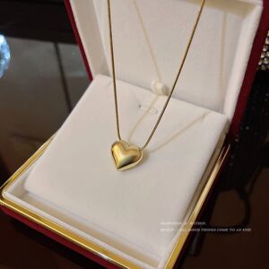 Guld hjerte halskæde   Delikat halskæde til kvinder   Personliggjort