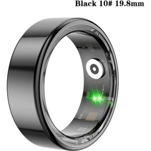 Smart Ring Fitness Health Tracker Titanium Legering Fingerring Fo Black 19.8mm