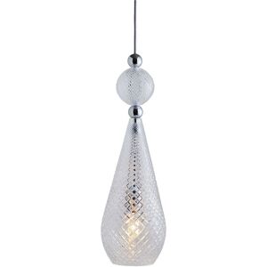 Ebb & Flow Smykke Pendant Lamp L Ø: 18 cm - Crystal Check/Silver