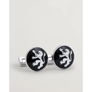 Skultuna Cuff Links The Lion Silver/Black/White men One size Sort