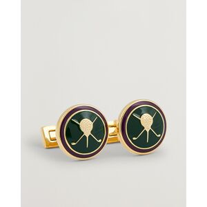 Skultuna Cuff Links Golf Gold/Green men One size Grøn