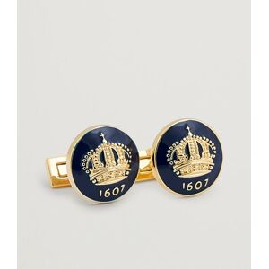 Skultuna Cuff Links The Crown Gold/Royal Blue men One size Blå