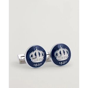 Skultuna Cuff Links The Crown Silver/Royal Blue men One size Blå