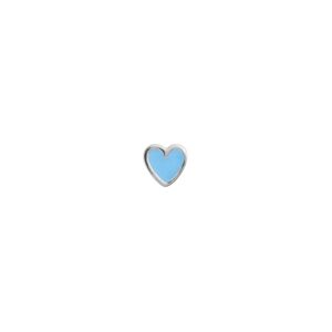 Stine A. Petit Love Heart Light Blue Sterling Sølv Ørestik fra Stine A