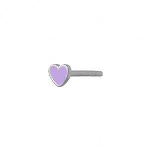 Stine A. Purple Heart Sterling Sølv Ørestik fra  med Emalje