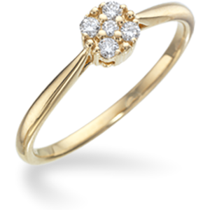 Scrouples 14 Karat Guld Ring fra  med Diamanter 0,09 Carat W/SI