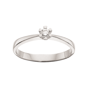 Scrouples Vida Ring 0,10 ct. i 14 Karat Hvidguld fra