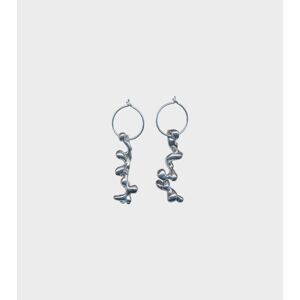 Magma Twisted Current Earrings Silver ONESIZE