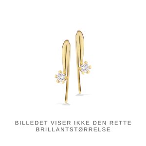 Vida Øreringe 0,06 ct. i 8 Karat Guld fra Scrouples