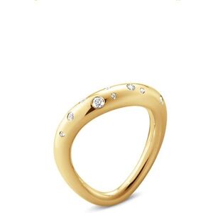 Georg Jensen Offspring Ring i 18 Karat Guld med Diamanter 0,14 Carat TW/VS