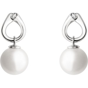 Georg Jensen Magic øreringe - 18 kt. hvidguld med diamanter (0,04 ct.)