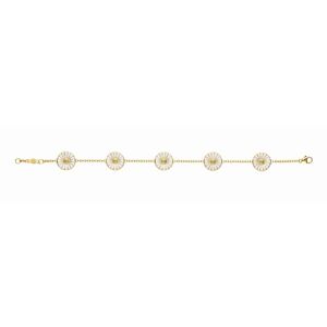 GEORG JENSEN FORGYLDT DAISY ARMBÅND 18,5CM