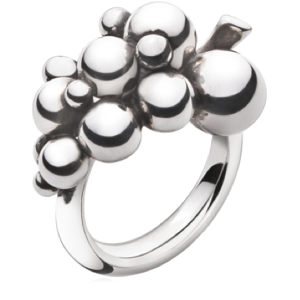 Georg Jensen Lille Grape Str. 55 Oxideret Sølv Ring