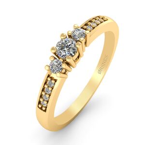 Henrik Ørsnes Design Smykkekæden 14 Karat Guld Ring med Diamanter 0,80 Carat W/SI