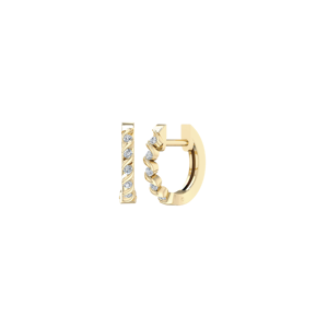 14 Karat Guld Øreringe fra Støvring Design med Diamanter 0,12 Carat W/SI
