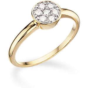 Scrouples Ring i 14 Karat Guld med Brillanter 0,18 Carat W/SI