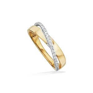 Scrouples 14 Karat Guld Ring med Hvidguld og Diamanter 0,17 Carat H-W/SI