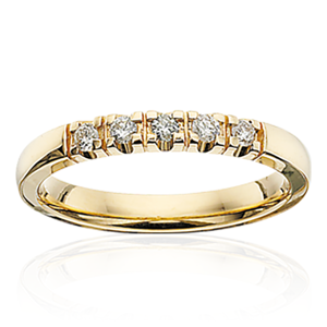 Scrouples Grace Alliance 14 Karat Guld Ring med Brillanter 0,15 Carat W/SI