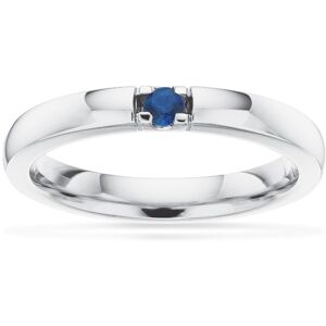 Scrouples Grace Ring i 14 Karat Hvidguld med Safir