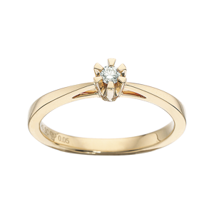 Prinsesse Ring 0,05 ct. i 14 Karat Guld fra Scrouples