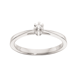 Prinsesse Ring 0,03 ct. i 14 Karat Hvidguld fra Scrouples