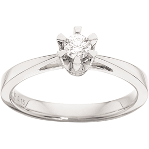 Prinsesse Ring 0,15 ct. i 14 Karat Hvidguld fra Scrouples