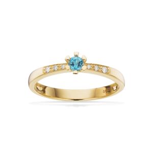 Scrouples Vida Darling Ring i 8 Karat Guld med Topas og Brillanter 0,04 Carat H-W/P1