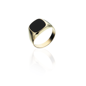 Scrouples Ring i 8 Karat Guld med Onyx 790533