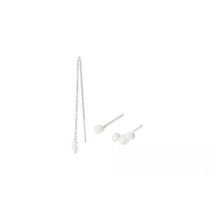 Pernille Corydon Ocean Pearl Earring Box Ørestikker i Sterling Sølv