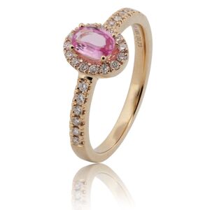 14 Karat Guld Ring fra Henrik Ørsnes Design med Pink Safir og Diamanter 0,68 Carat W/SI