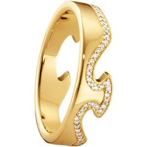 Fusion Ende 18 Karat Guld Ring fra Georg Jensen med Brillanter 0,15 - 0,21 Carat TW/VS