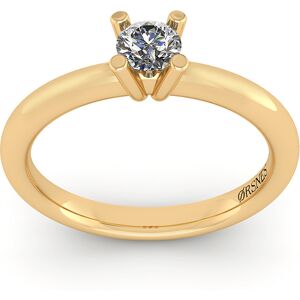 Henrik Ørsnes Design Ring i 14 Karat Guld med Brillant 0,15 Carat W/SI