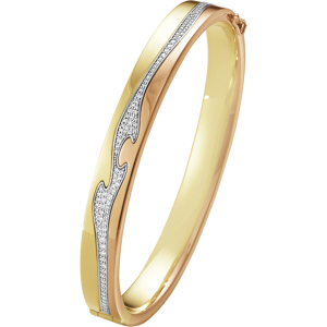 Fusion Bangle 18 Karat Guld Armring fra Georg Jensen med Brillanter 0,74 - 0,75 Carat TW/VS